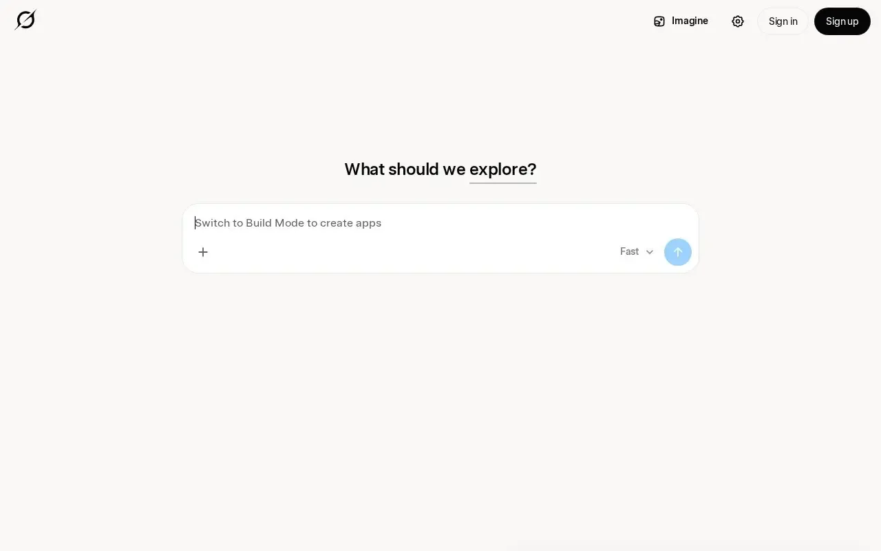 Screenshot of the Grok website