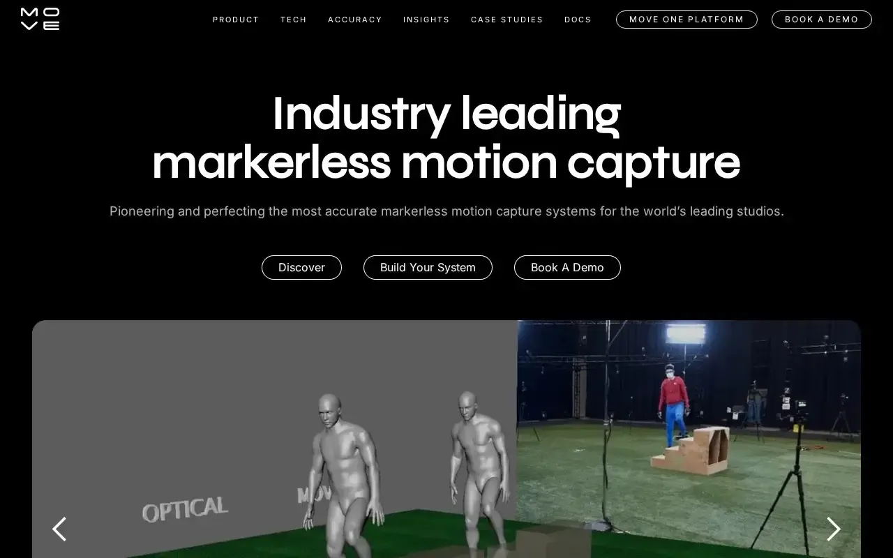 Screenshot of the Move AI website